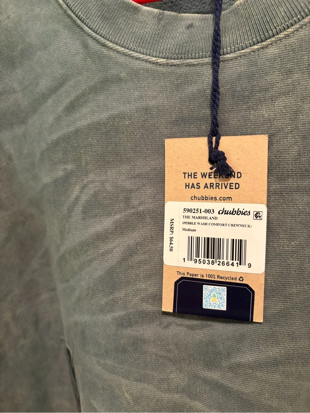 Chubbies “The Marshland” men’s comfort crewneck. Size M. New with tags - Picture 7 of 7